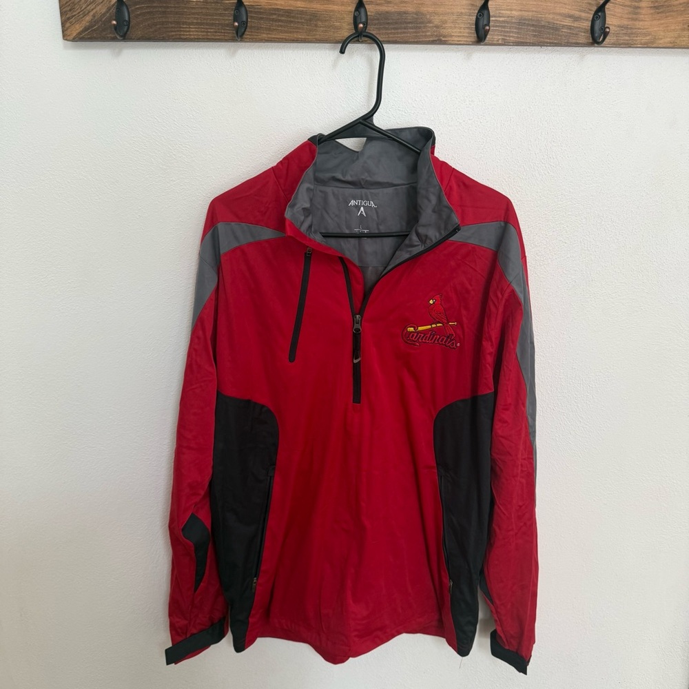 Antigua Red STL Cardinals Windbreaker